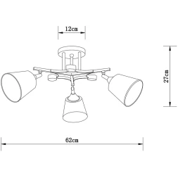 Потолочная люстра со стеклянными плафонами Arte Lamp GLASSY A5078PL-3BK лампы E27 3шт
