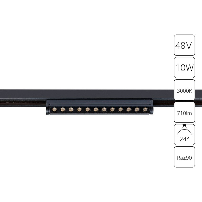 A7288PL-1BK Трековый магнитный светодиодный светильник Arte Lamp Optima CRI90+ 3000К 710Лм 24° 10Вт