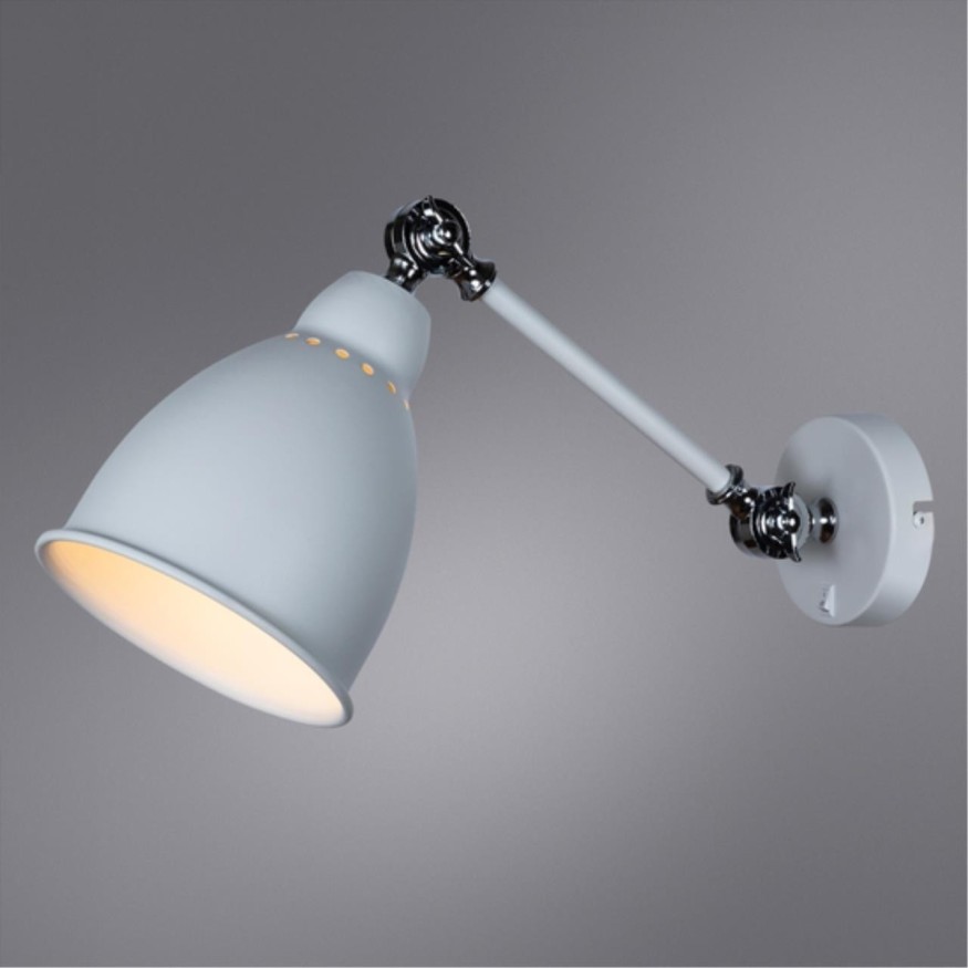 Спот на гибкой ножке Arte Lamp A2054AP-1WH Braccio под лампу 1xE27 60W
