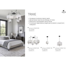 Подвесная люстра Arte Lamp TRIXIE A7084SP-8BK
