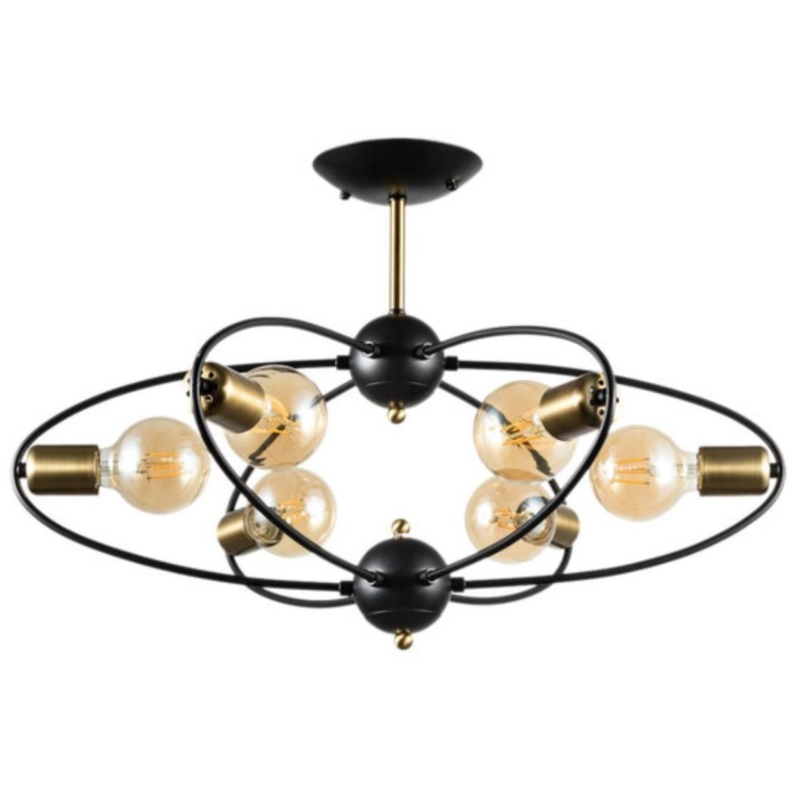 Люстра потолочная Arte Lamp A1963PL-6BK GLASGOW под лампы 6xE27 40W