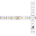 A2414010-01-mix Светодиодная лента 24В 12Вт/м 1000Лм/м 2700К+6000К CRI 90+ 10мм SMD2835 140шт/м 5м IP20