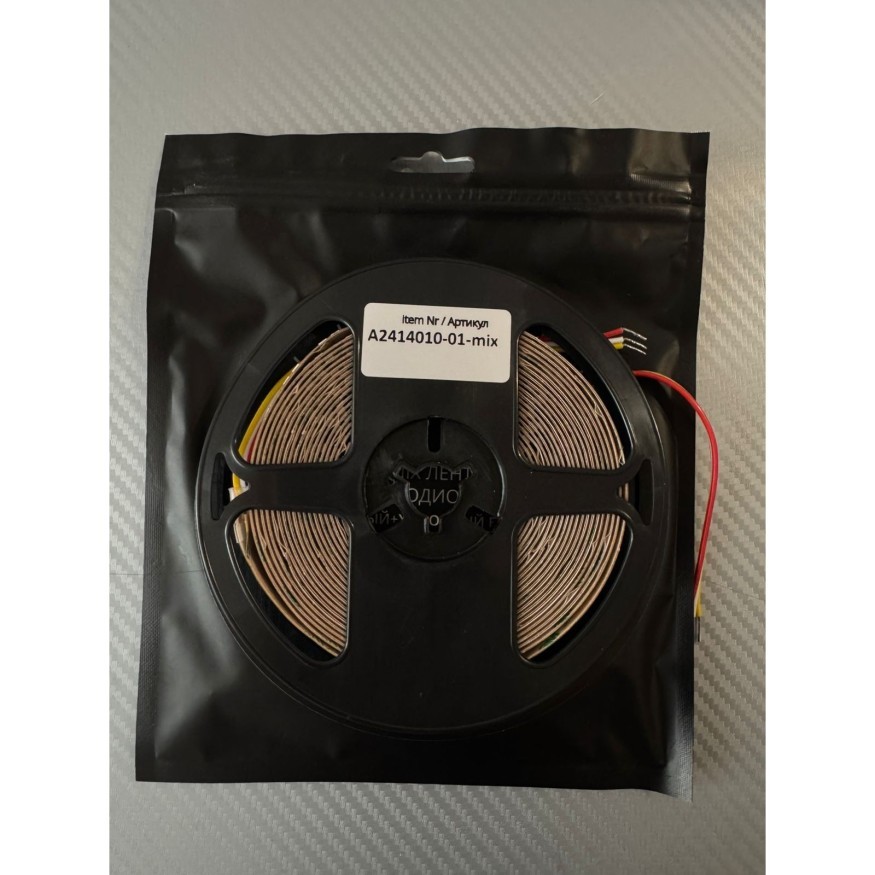 A2414010-01-mix Светодиодная лента 24В 12Вт/м 1000Лм/м 2700К+6000К CRI 90+ 10мм SMD2835 140шт/м 5м IP20
