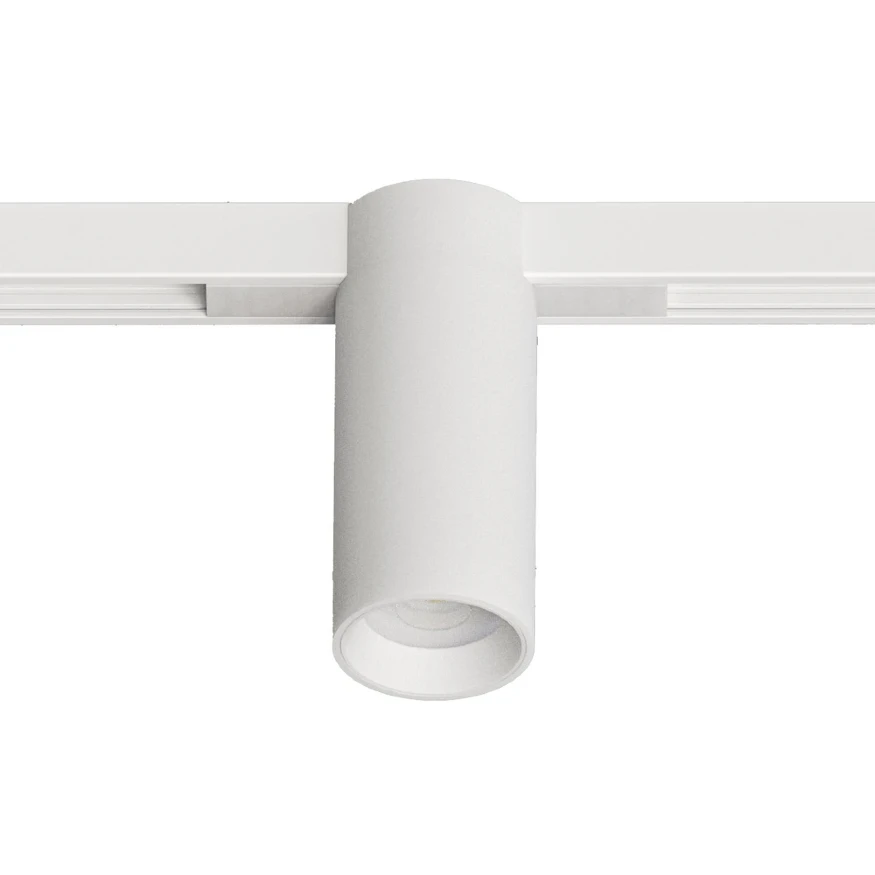 Arte Lamp OPTIMA A7290PL-1WH Белый магнитный трековый светодиодный светильник, вертикальный неповоротный цилиндр, COB LED 12Вт 3000К 1300Лм 36° CRI90 IP20 48В светодиоды BRIDGELUX