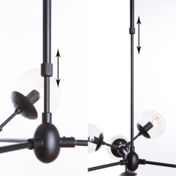 Люстра паук Arte Lamp A1664SP-12BK Bolla под лампы 12xE14 40W