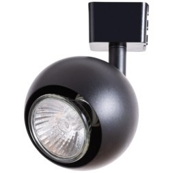 Однофазный двужильный трековый светильник Arte Lamp A6253PL-1BK BRAD под сменную лампу GU10