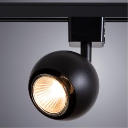 Однофазный двужильный трековый светильник Arte Lamp A6253PL-1BK BRAD под сменную лампу GU10