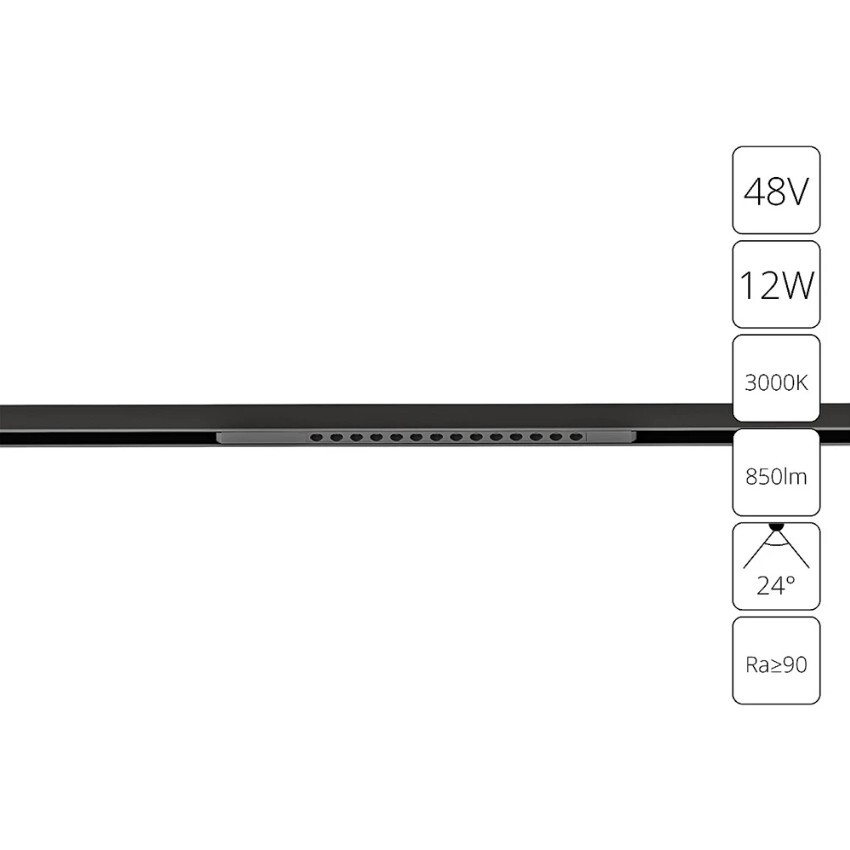 A7286PL-1BK Трековый магнитный светодиодный светильник Arte Lamp Optima CRI90+ 3000К 850Лм 24° 12Вт