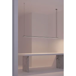 Arte Lamp SURFACE A202006S Профиль 2м накладной/подвесной, черное основание и белый матовый рассеиватель, для ленты шириной до 15мм, торцевые заглушки в комплекте