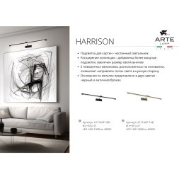 Подсветка для картин Arte Lamp HARRISON A1716AP-1AB