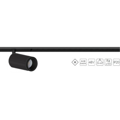 A7296PL-1BK Трековый магнитный светодиодный светильник Arte Lamp Optima CRI90+ 3000К 1300Лм 20-60° 12Вт
