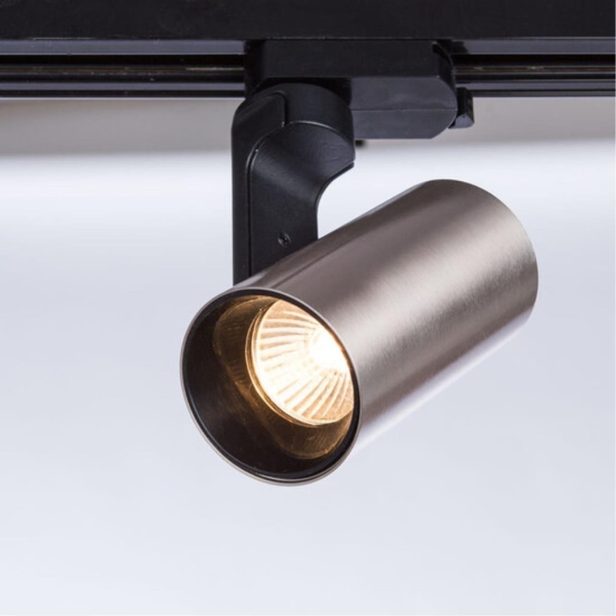 Однофазный двужильный трековый светильник Arte Lamp A2668PL-1SS BUCHO под сменную лампу GU10