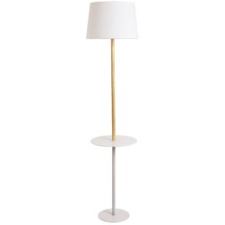 Торшер со столиком Arte Lamp A2102PN-1WH CONNOR под лампу 1xE27 60W