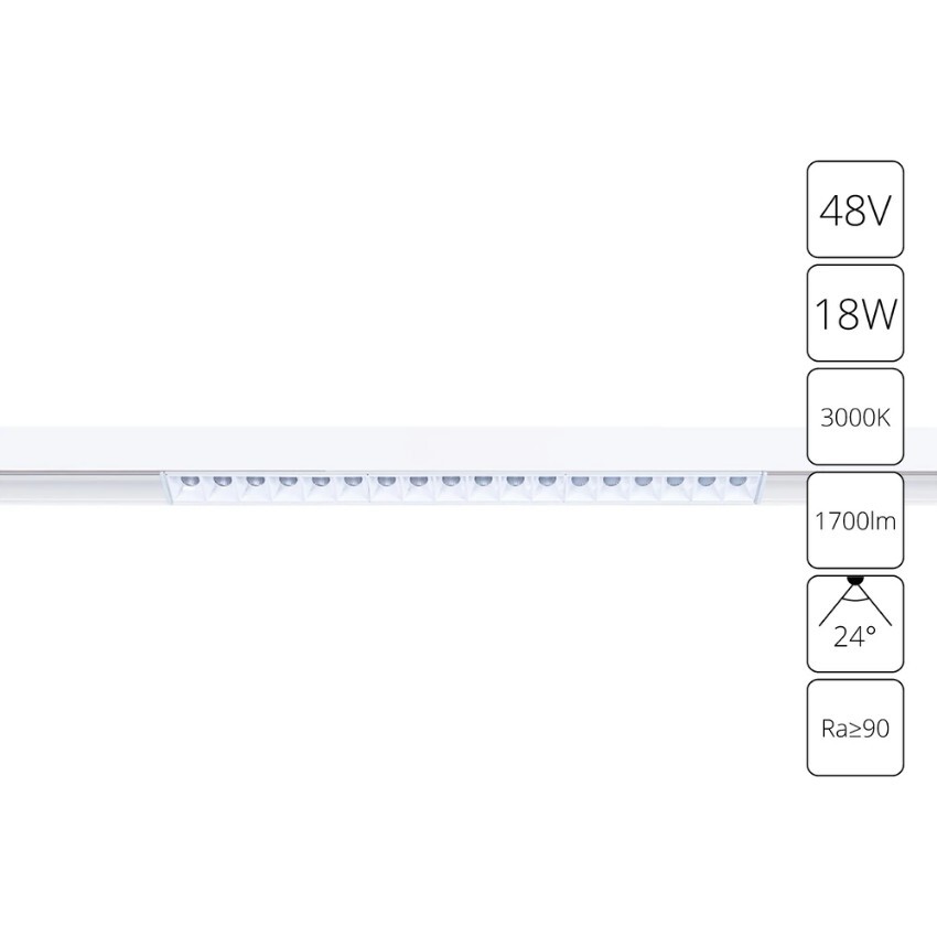 A4675PL-1WH Трековый магнитный светодиодный светильник Arte Lamp Linea 2.0 CRI90+ 3000К 1700Лм 24° 18Вт