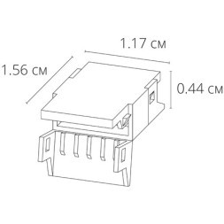 Коннектор (5 шт) токопроводящий для 10мм светодиодной MIX ленты Arte Lamp STRIP-ACCESSORIES A32-10-MIX