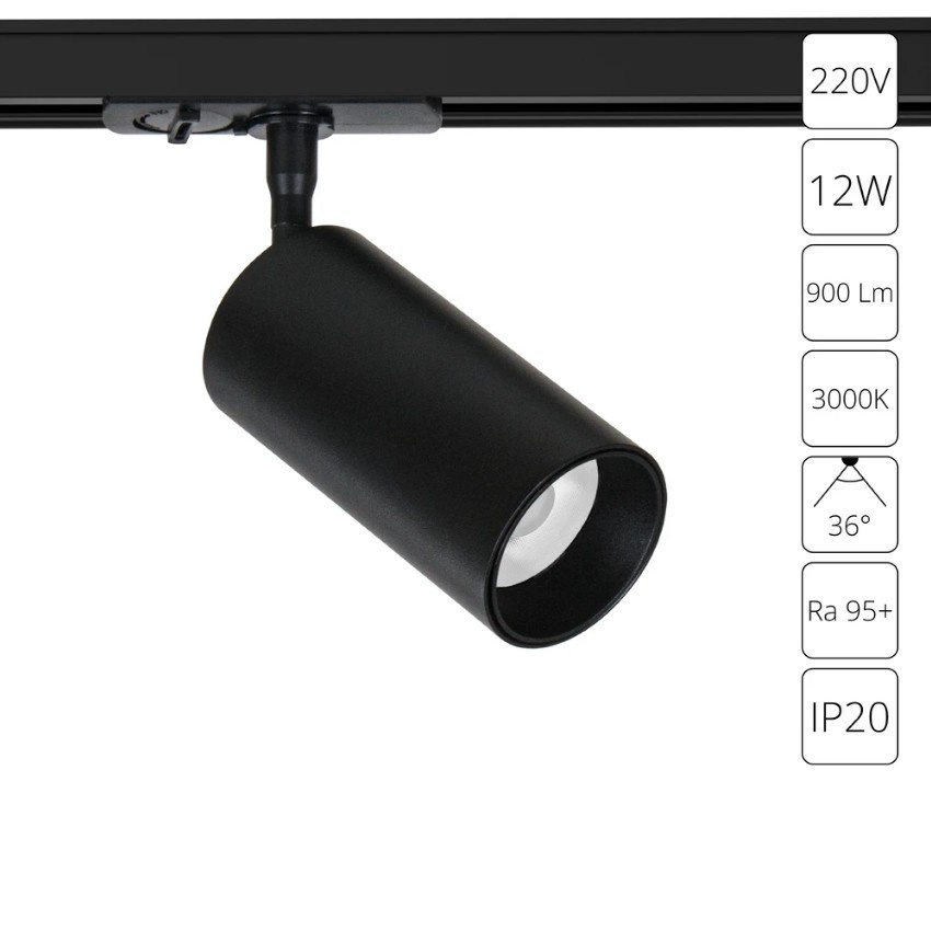 Трековый светильник Arte Lamp AERO A1336PL-1BK