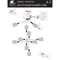 Потолочная люстра c 8 стеклянными плафонами Arte Lamp MARIA A4536PL-8AB цоколь Е27