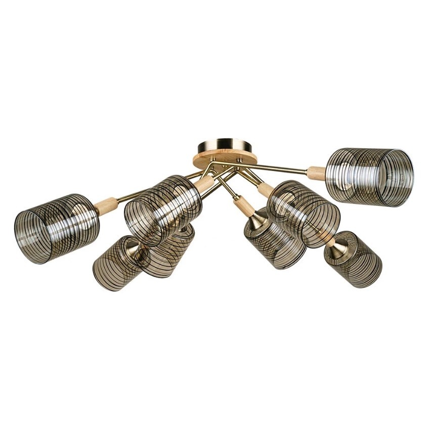 Потолочная люстра c 8 стеклянными плафонами Arte Lamp MARIA A4536PL-8AB цоколь Е27