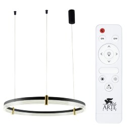 Подвесной светильник диммируемый светодиодный с пультом регулировкой цветовой температуры и яркости ночным режимом Mercury A2183SP-1BK