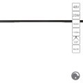 A7494PL-1BK Магнитный трековый светодиодный светильник диммируемый по 0.1-10V, 20Вт, 3000К, 1100лм, 120°, CRI90 Arte Lamp OPTIMA