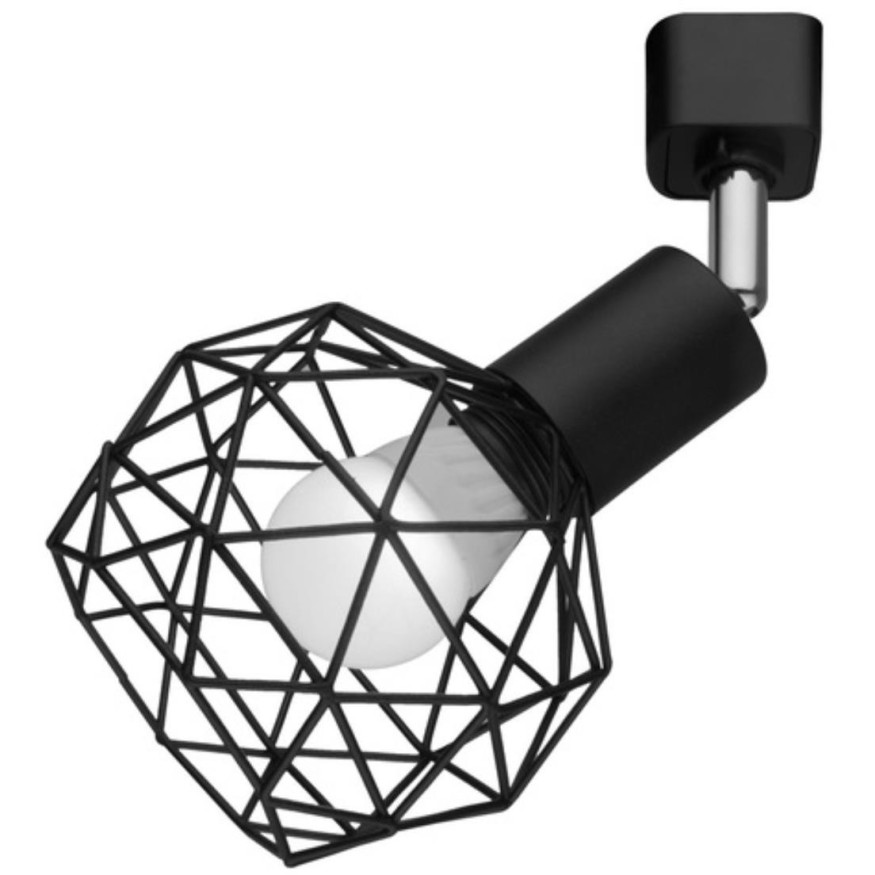 Однофазный двужильный трековый светильник Arte Lamp A6141PL-1BK SOSPIRO под сменную лампу Е14