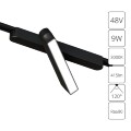 A1160PL-1BK Трековый магнитный светодиодный светильник Arte Lamp Rapid 48V CRI90+ 3000К 416Лм 120° 9Вт