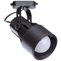 Однофазный двужильный трековый светильник Arte Lamp A6252PL-1BK LYRA под сменную лампу Е27