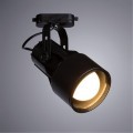 Однофазный двужильный трековый светильник Arte Lamp A6252PL-1BK LYRA под сменную лампу Е27