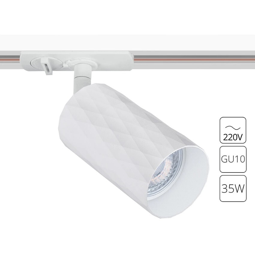 Однофазный двужильный трековый светильник Arte Lamp A5560PL-1WH FANG под сменную лампу GU10