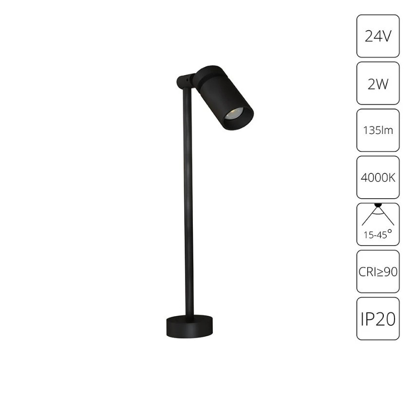 Подсветка витрин с регулируемым углом света 15-40 град Arte Lamp Presto A6196LT-1BK