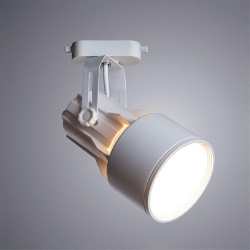 Однофазный двужильный трековый светильник Arte Lamp A6252PL-1WH LYRA под сменную лампу Е27