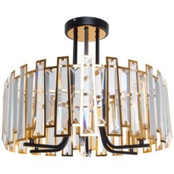 Люстра хрустальная Arte Lamp A1028PL-6BK Amber под лампы 6xE14 40W
