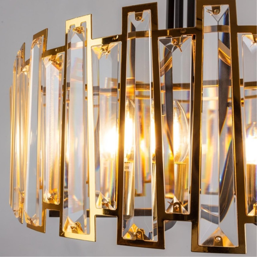 Люстра хрустальная Arte Lamp A1028PL-6BK Amber под лампы 6xE14 40W