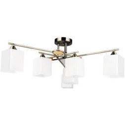 Потолочная люстра с 6 стеклянными плафонами под лампы цоколя E27 Arte Lamp LARGO A4497PL-6AB