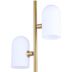 Торшер с 2 стеклянными плафонами, лампами E14 и ножным выключателем Arte Lamp CASSEL A5454PN-2PB