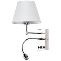 Бра для чтения с выключателем и USB-портом Elba A2581AP-2CC