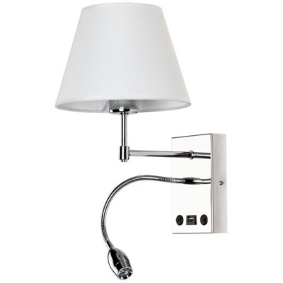 Бра для чтения с выключателем и USB-портом Elba A2581AP-2CC