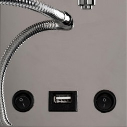 Бра для чтения с выключателем и USB-портом Elba A2581AP-2CC