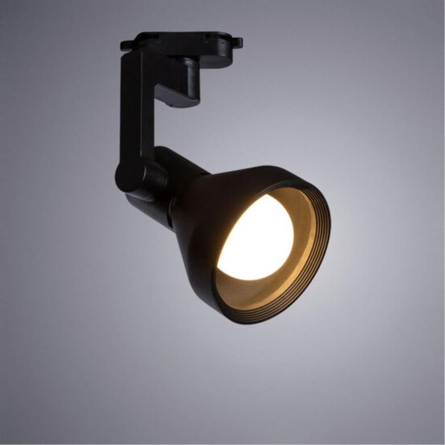 Однофазный двужильный трековый светильник Arte Lamp A5108PL-1BK Nido под сменную лампу Е27