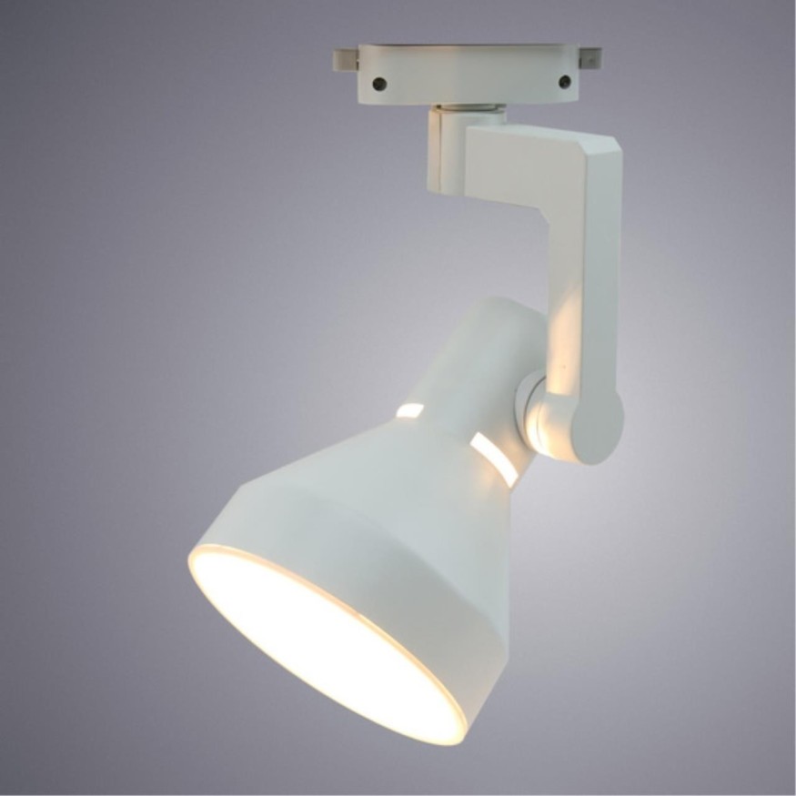 Однофазный двужильный трековый светильник Arte Lamp A5108PL-1WH Nido под сменную лампу Е27