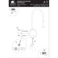 Arte Lamp Asta A5879AP-1BK Настенный современный, полностью черный, минималистичный светодиодный светильник-бра с гибкой резиновой ножкой и выключателем на основании, LED 5Вт 3000K 300Лм CRI90 24° IP20 220В
