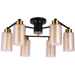 Люстра потолочная Arte Lamp A7027PL-6BK LEO под лампы 6xE14 40W