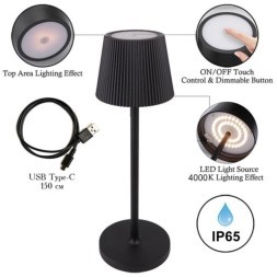 Декоративная настольная лампа Arte Lamp FUYUE A1616LT-1BK