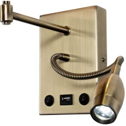 Бра Arte Lamp A2581AP-2AB ELBA под лампу 1xE27 60W