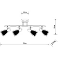 Потолочный светильник с 4 стеклянными плафонами и цоколем E27 Arte Lamp Harmony A5110PL-4AB