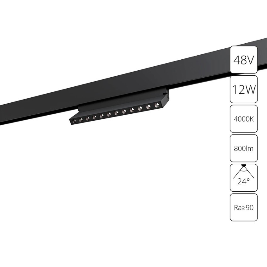 A5726PL-1BK Трековый магнитный светодиодный светильник Arte Lamp Expert CRI90+ 4000К 800Лм 24° 12