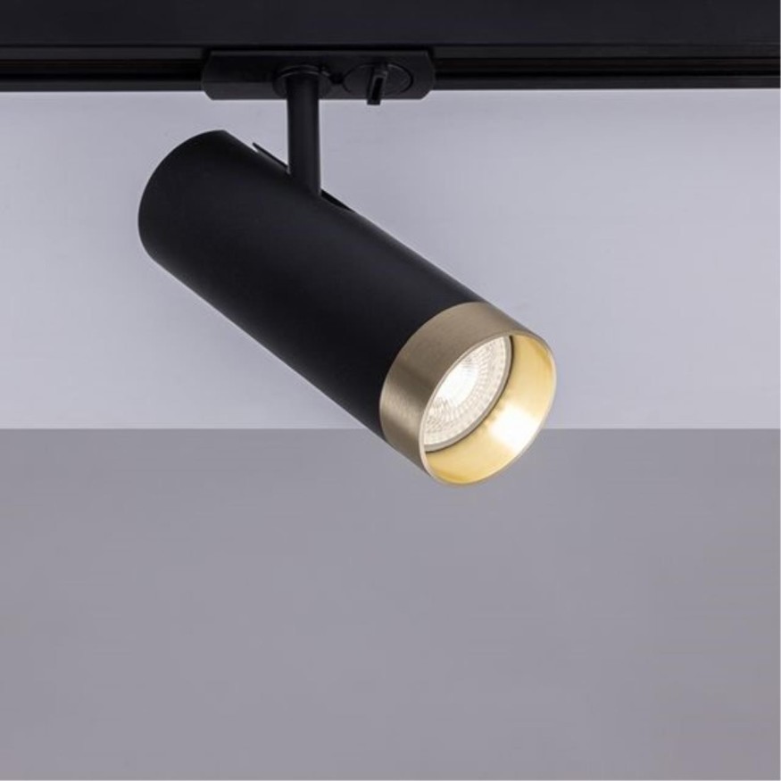 Однофазный двужильный трековый светильник Arte Lamp A2356PL-1BK TOPIC под сменную лампу GU10