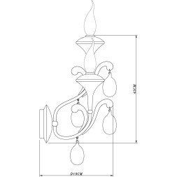Бра E14 Arte Lamp MONTMARTRE A3239AP-2WH