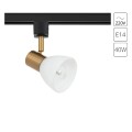 Однофазный двужильный трековый светильник Arte Lamp A3117PL-1BK FALENA под сменную лампу Е14