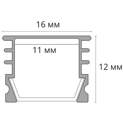 Профиль накладной для лент шириной не более 10мм Arte Lamp SURFACE A161205S
